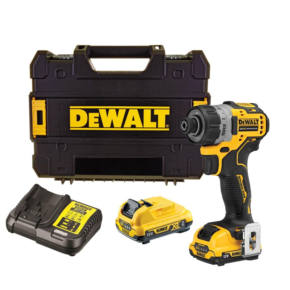 Аккумуляторный компактный бесщеточный шуруповерт DEWALT DCF601D2, 12 В